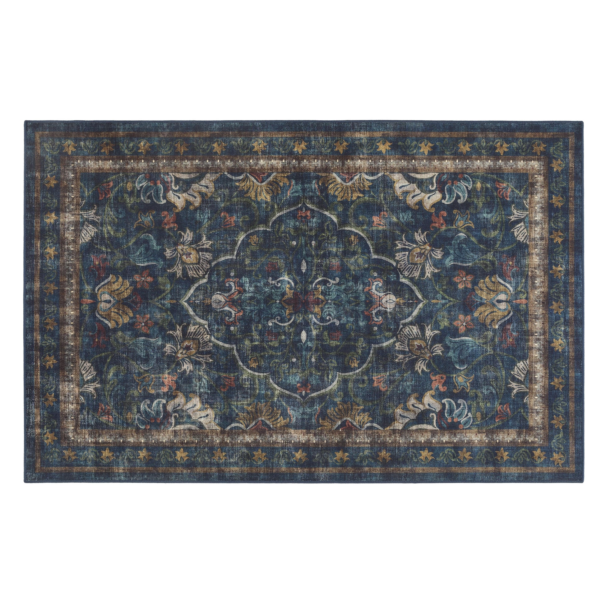 5026134622050 PT622050 Hug Rug Eco-Washable Midnight Paisley 185X275cm