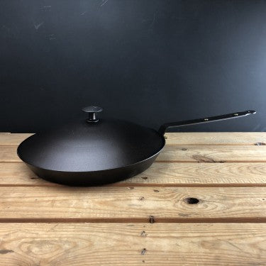 Netherton Foundry 12" (30cm) Spun Iron Oven safe Glamping Pan with lid NFS-330