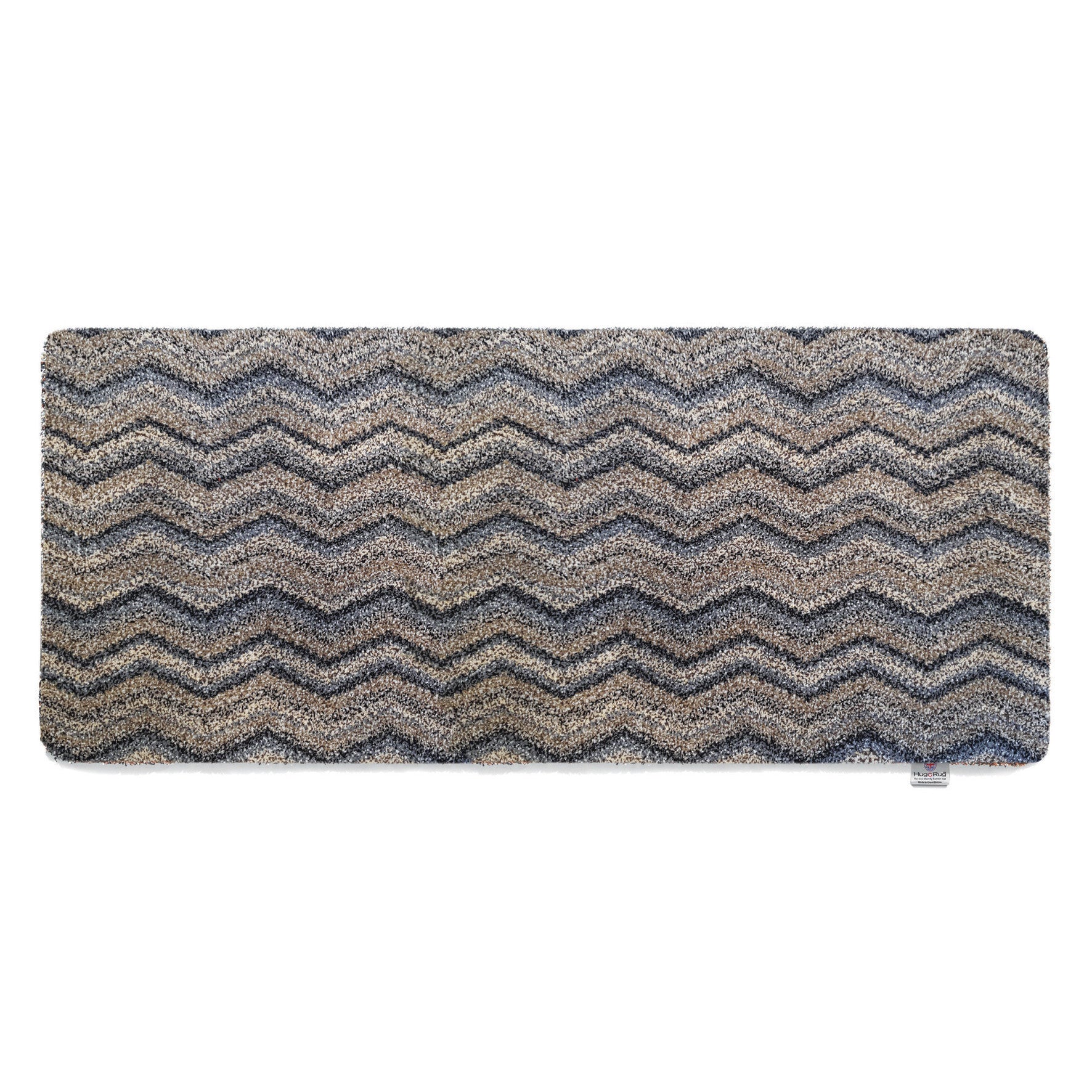 5026134552951 PT552951 Hug Rug Plains Ribbon Grey Zig Zag 65X150cm
