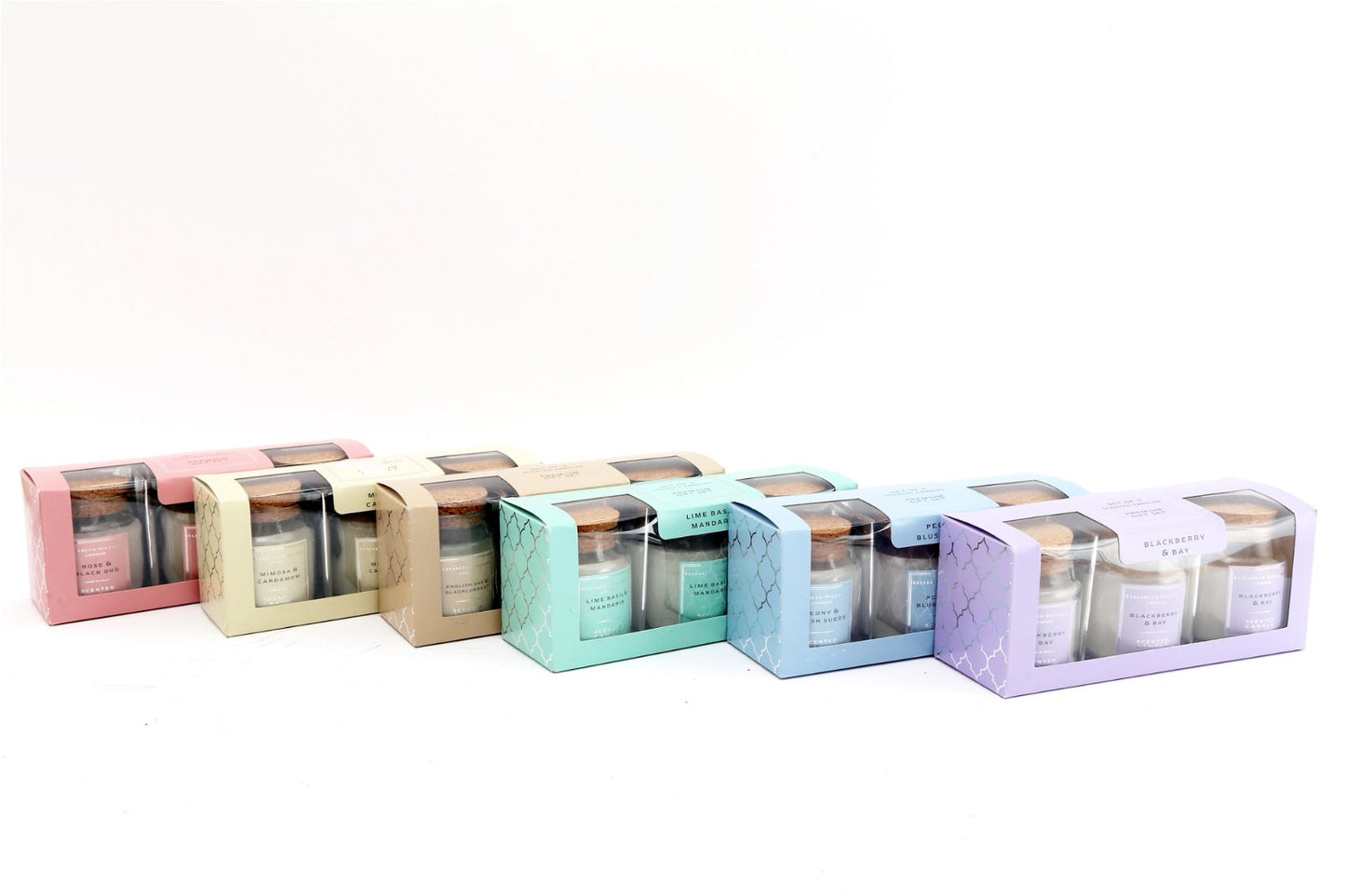 5024418361701 Elizabeth Williams Six Sets of Trio Candle Gift Box brambles cookshop 591