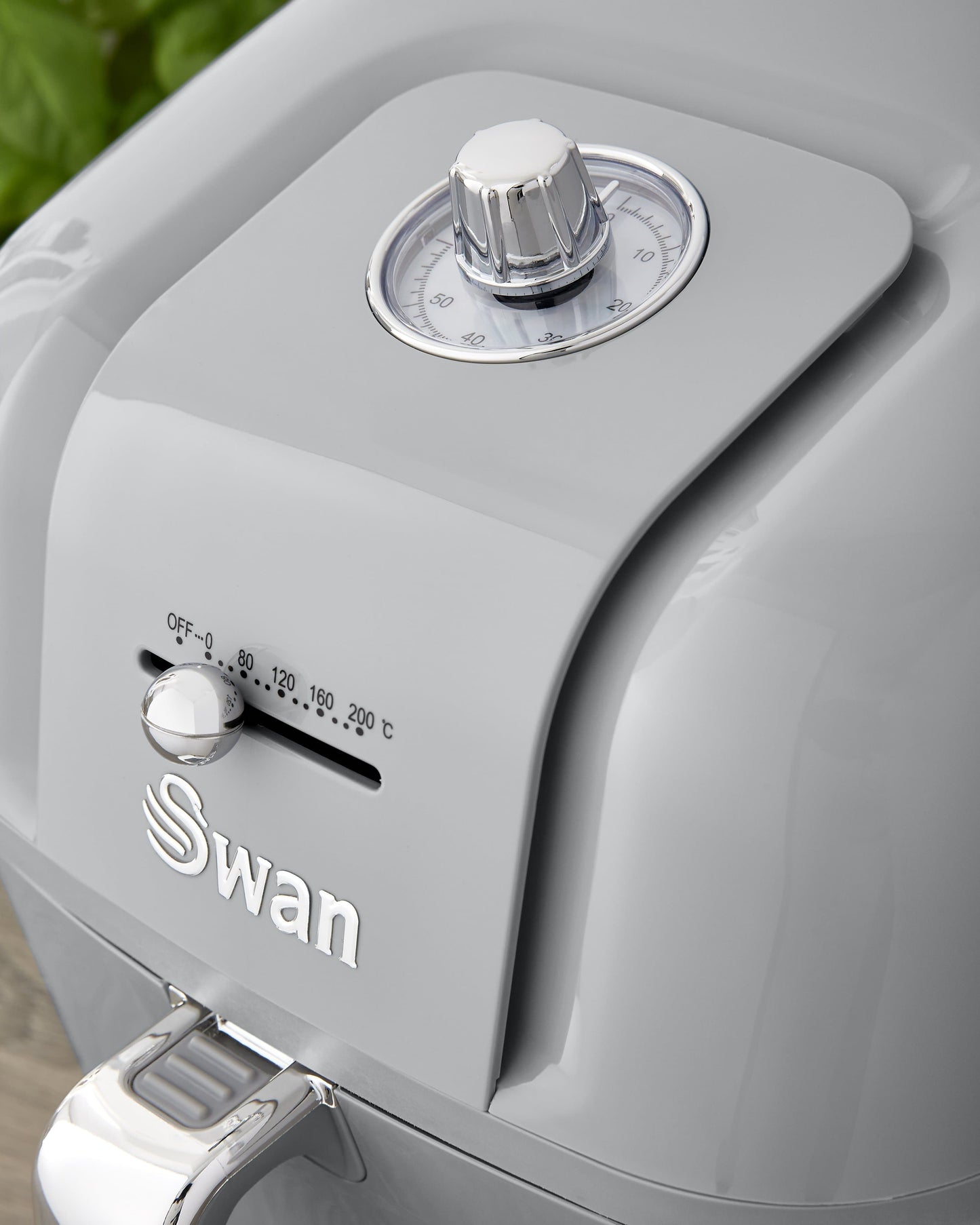 5055322539597 SWAN Swan Retro Manual Air Fryer - Grey SD10510GRN Brambles Cookshop 5