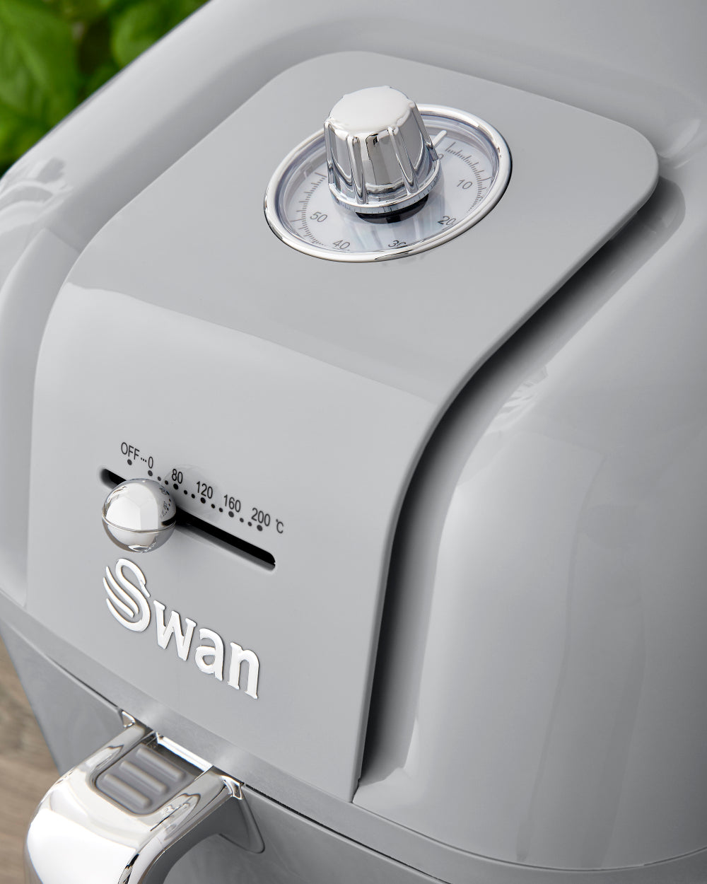 5055322539597 SWAN Swan Retro Manual Air Fryer - Grey SD10510GRN Brambles Cookshop 9