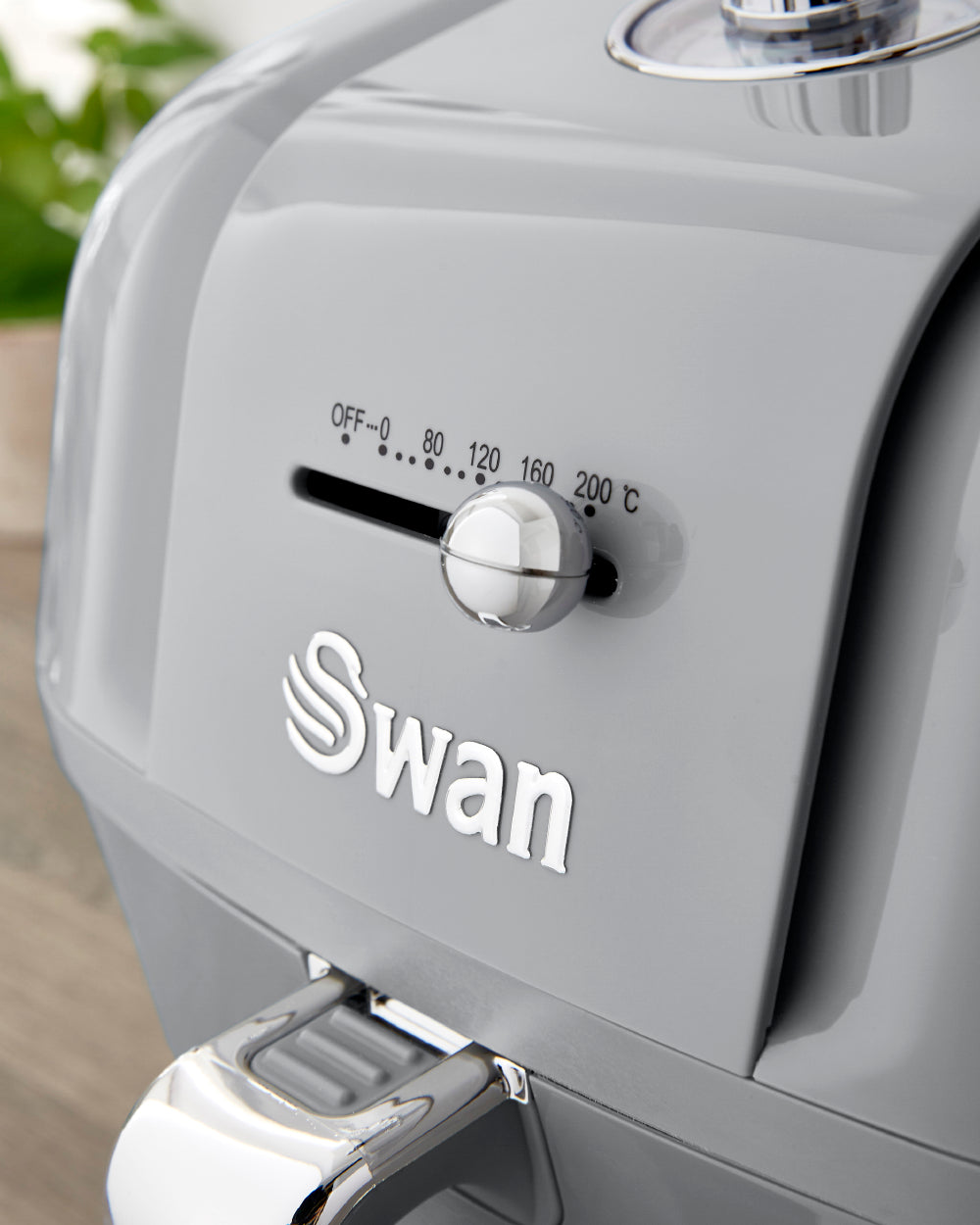 5055322539597 SWAN Swan Retro Manual Air Fryer - Grey SD10510GRN Brambles Cookshop 10