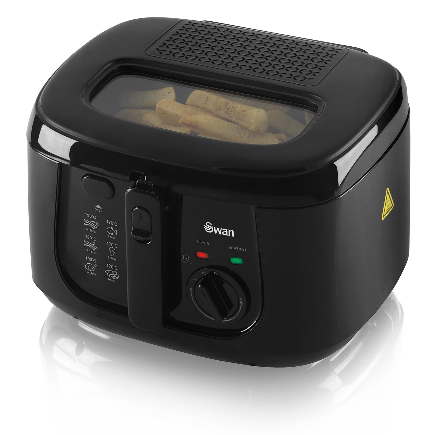 5055322517649 SWAN 2.5L Square Black Fryer SD6080BLKN Brambles Cookshop 2