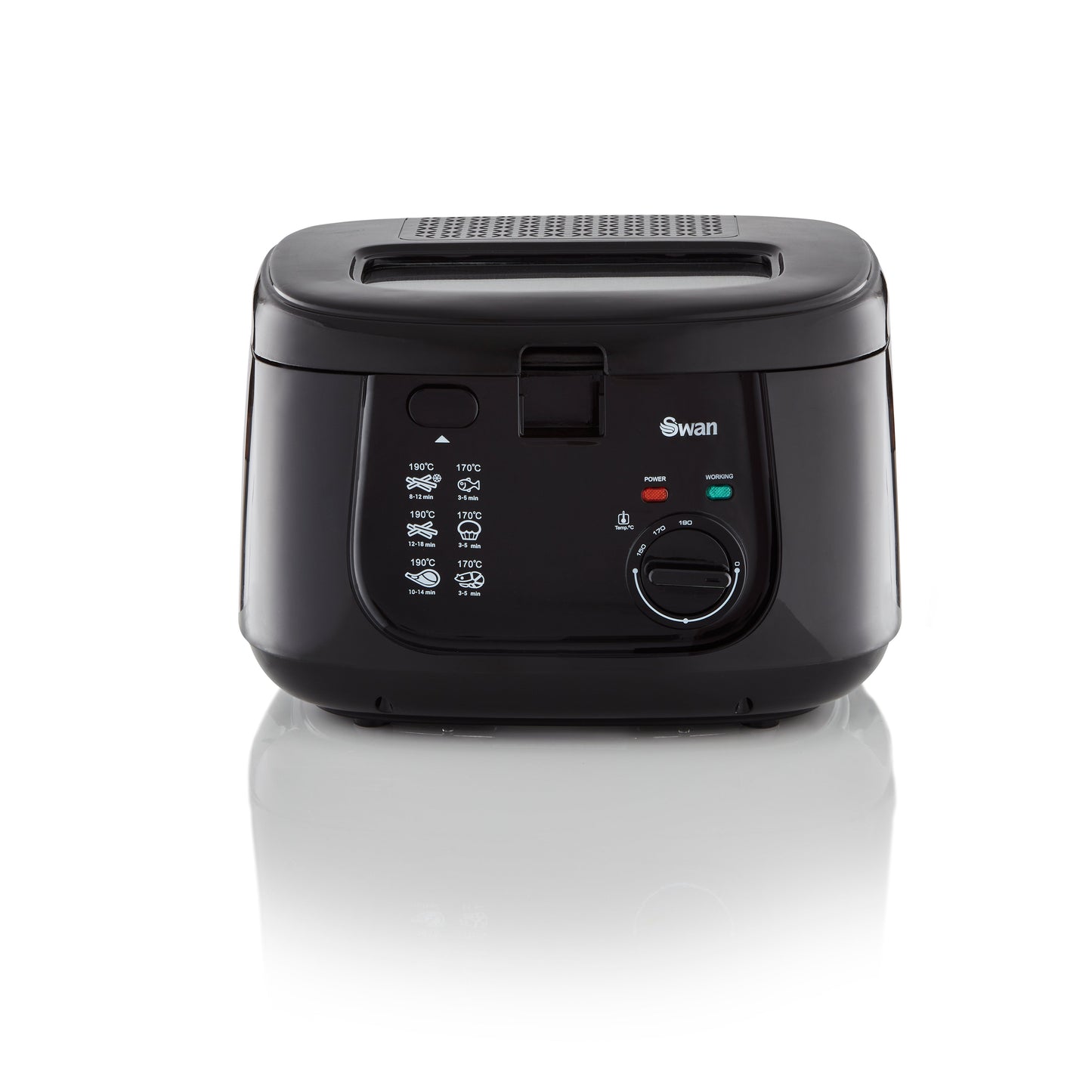 5055322517649 SWAN 2.5L Square Black Fryer SD6080BLKN Brambles Cookshop 3
