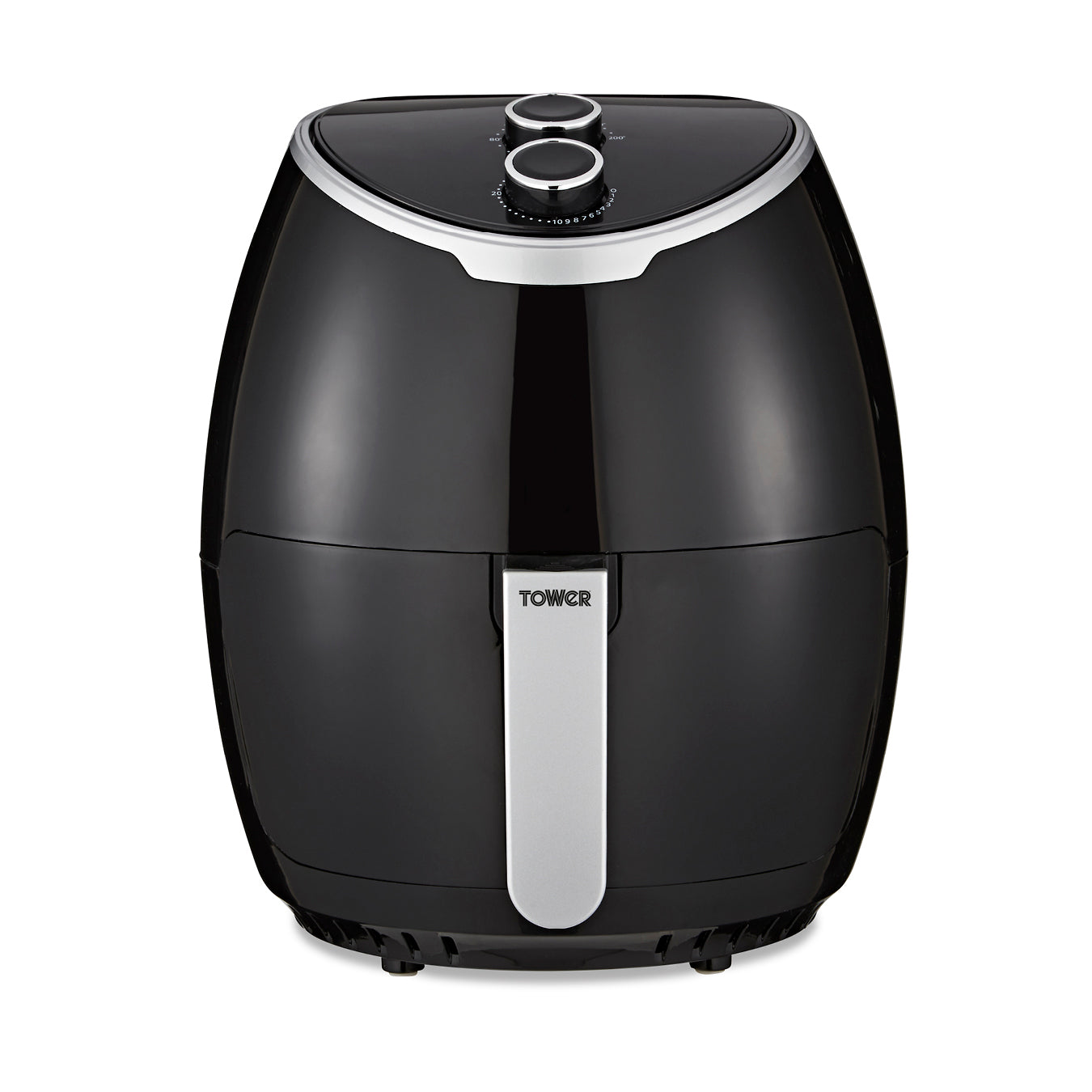 5056032983236 TOWER Vortx 4L Manual Air Fryer Black T17061BLK Brambles Cookshop 1