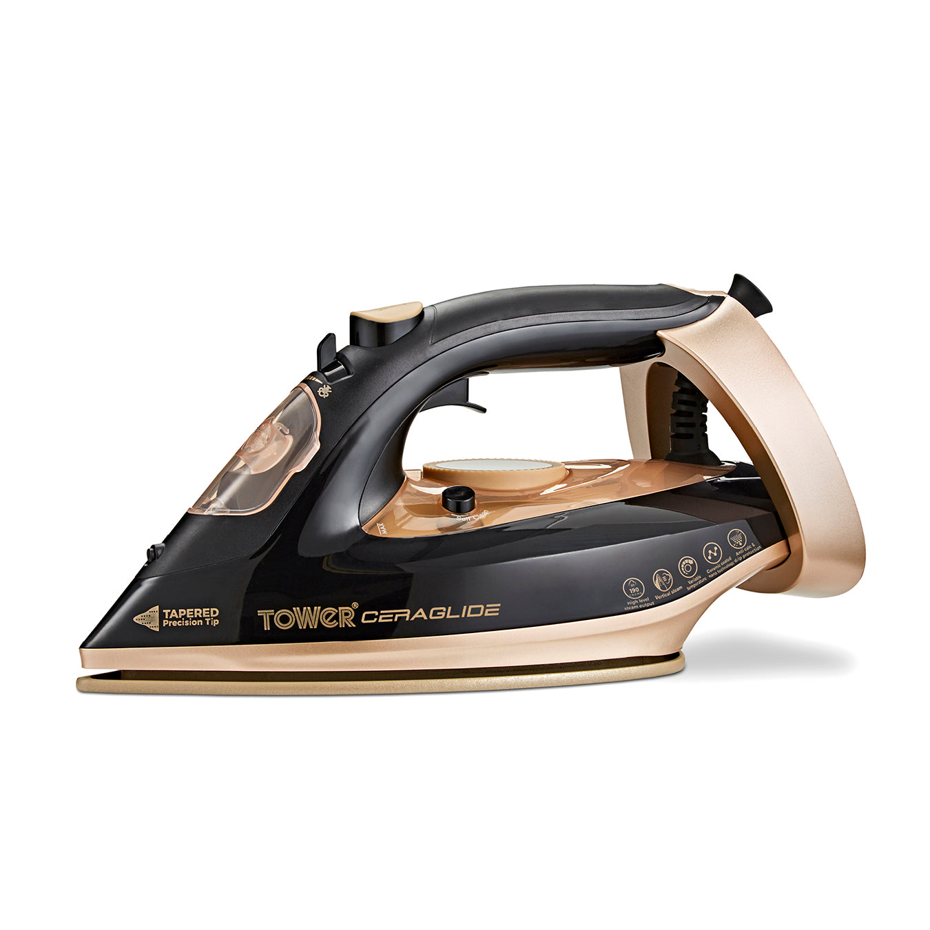 5056462300665 TOWER Ceraglide 3100W Steam Iron T22021GLD Brambles Cookshop 1