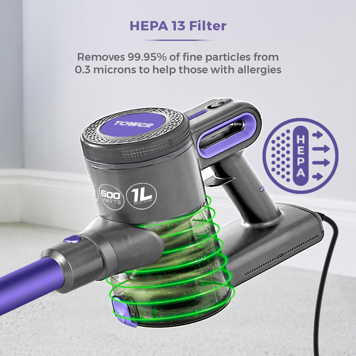5056462346786 TOWER VL20 Pets Corded Stick 3 in 1 Corded Stick Vacuum Cleaner T513006PETS Brambles Cookshop 6