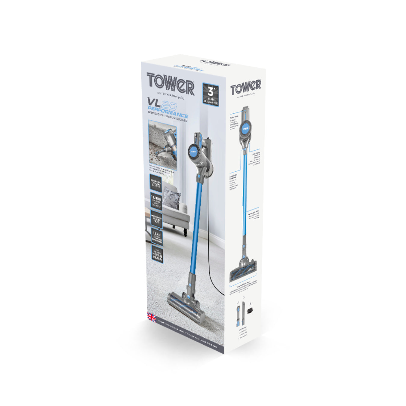 5056462346724 TOWER VL20 Performance Corded Stick 3 in 1 Corded Stick T513006 Brambles Cookshop 9