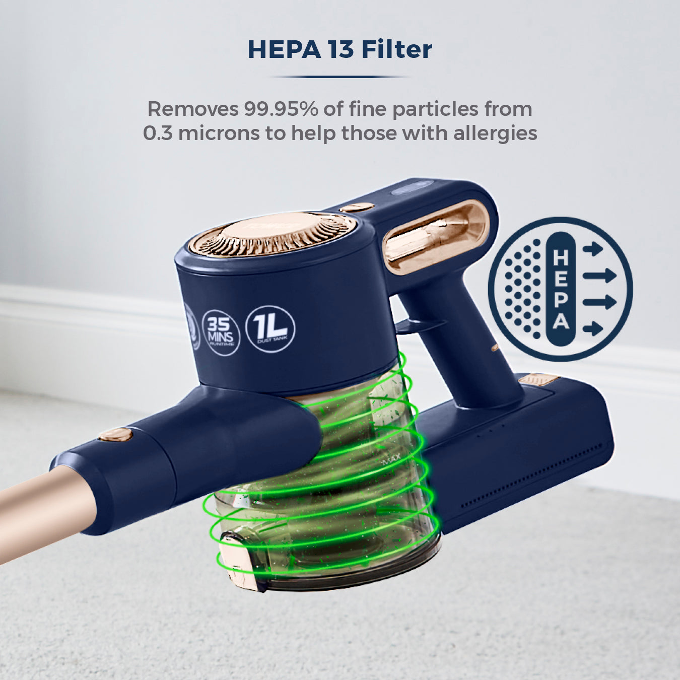 5056462346762 TOWER VL45 Pro Pet Anti Tangle Vac 3-IN-1 DC 150W Blue T513009 Brambles Cookshop 6