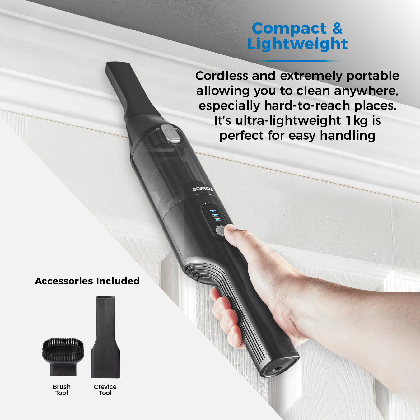 5056462332031 TOWER Cordless Handheld Vacuum 14.8V Optimum Handheld T527000 Brambles Cookshop 3