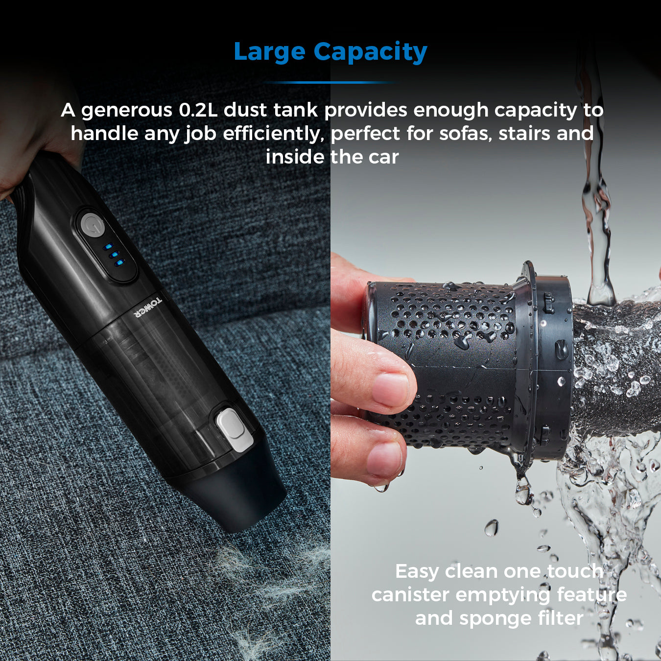 5056462332031 TOWER Cordless Handheld Vacuum 14.8V Optimum Handheld T527000 Brambles Cookshop 5