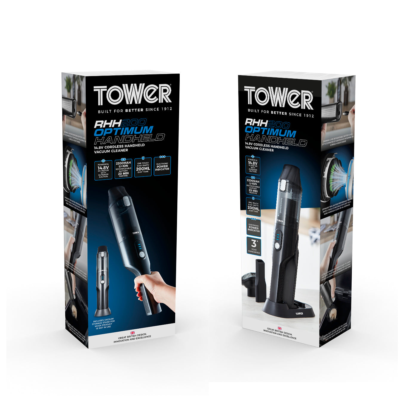 5056462332031 TOWER Cordless Handheld Vacuum 14.8V Optimum Handheld T527000 Brambles Cookshop 9