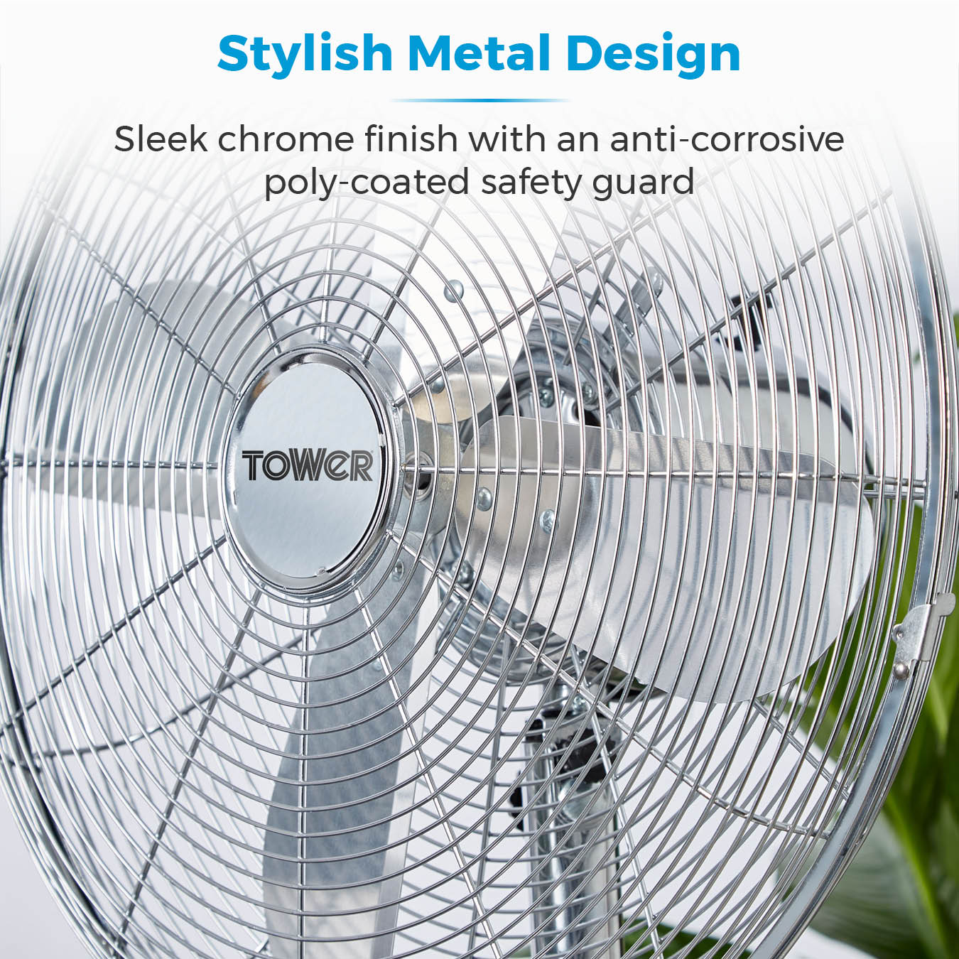 5056032995567 TOWER TOWER 16 Inch Metal Pedestal Fan T637000 Brambles Cookshop 7