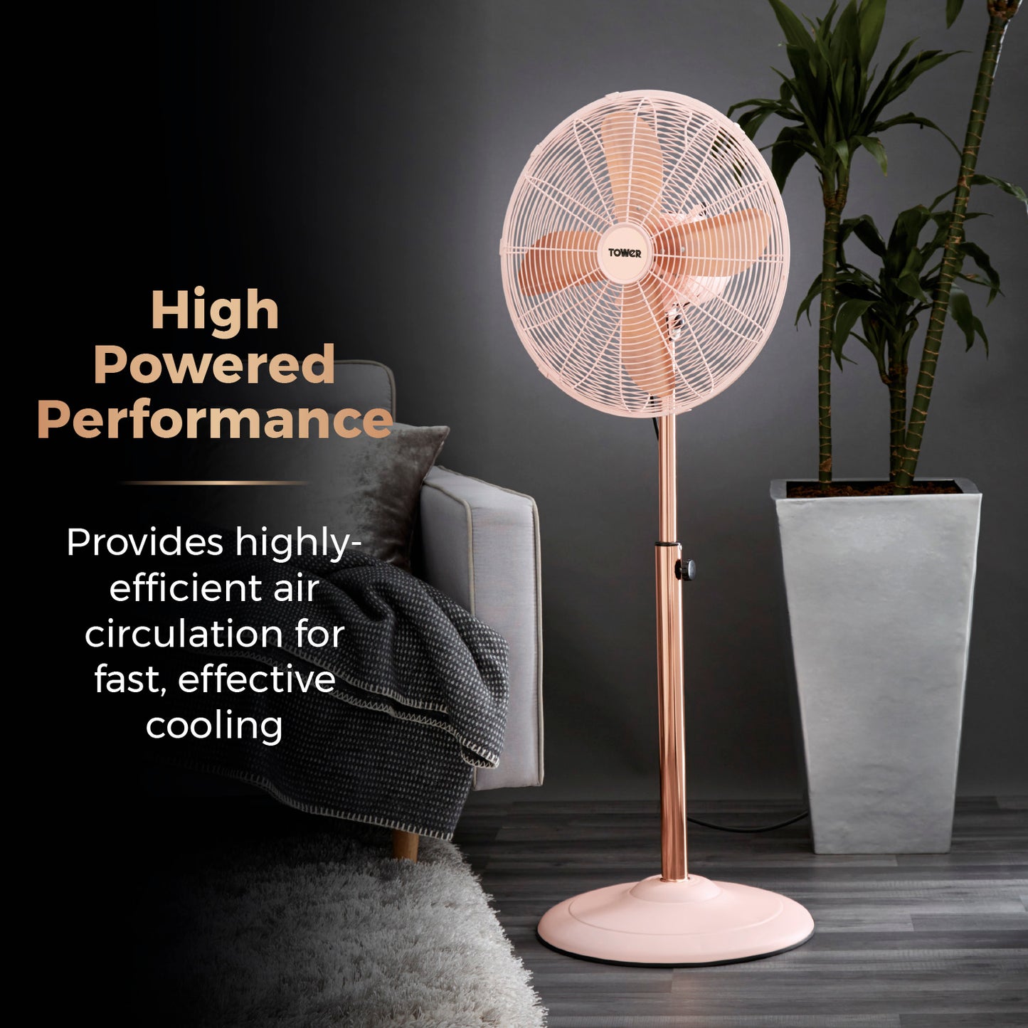 5056462328201 TOWER Cavaletto 16 Inch Pedestal Fan T643000P Brambles Cookshop 3