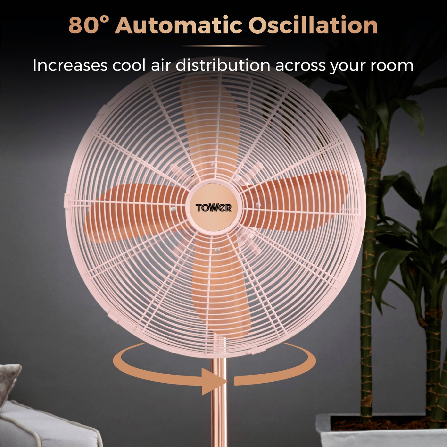 5056462328201 TOWER Cavaletto 16 Inch Pedestal Fan T643000P Brambles Cookshop 5