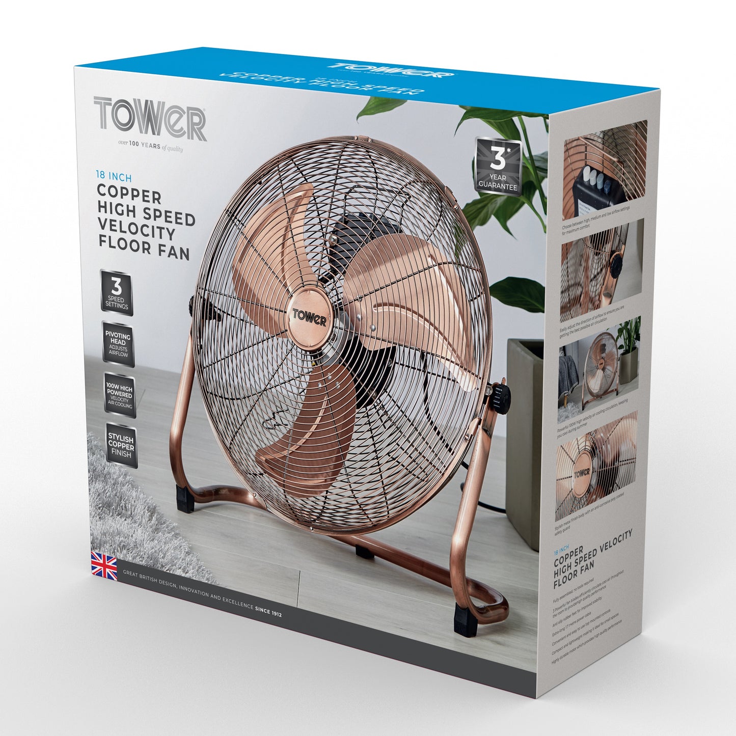 5056032995840 TOWER 18 Inch Velocity Fan T662000C Brambles Cookshop 9