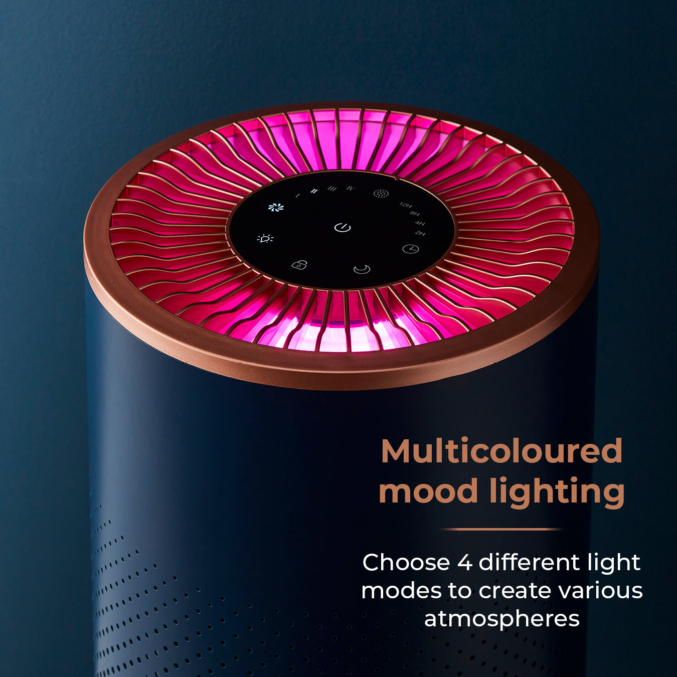 5056462337470 TOWER Desktop Air Purifier Blue and Roses Gold T673000BLG Brambles Cookshop 8