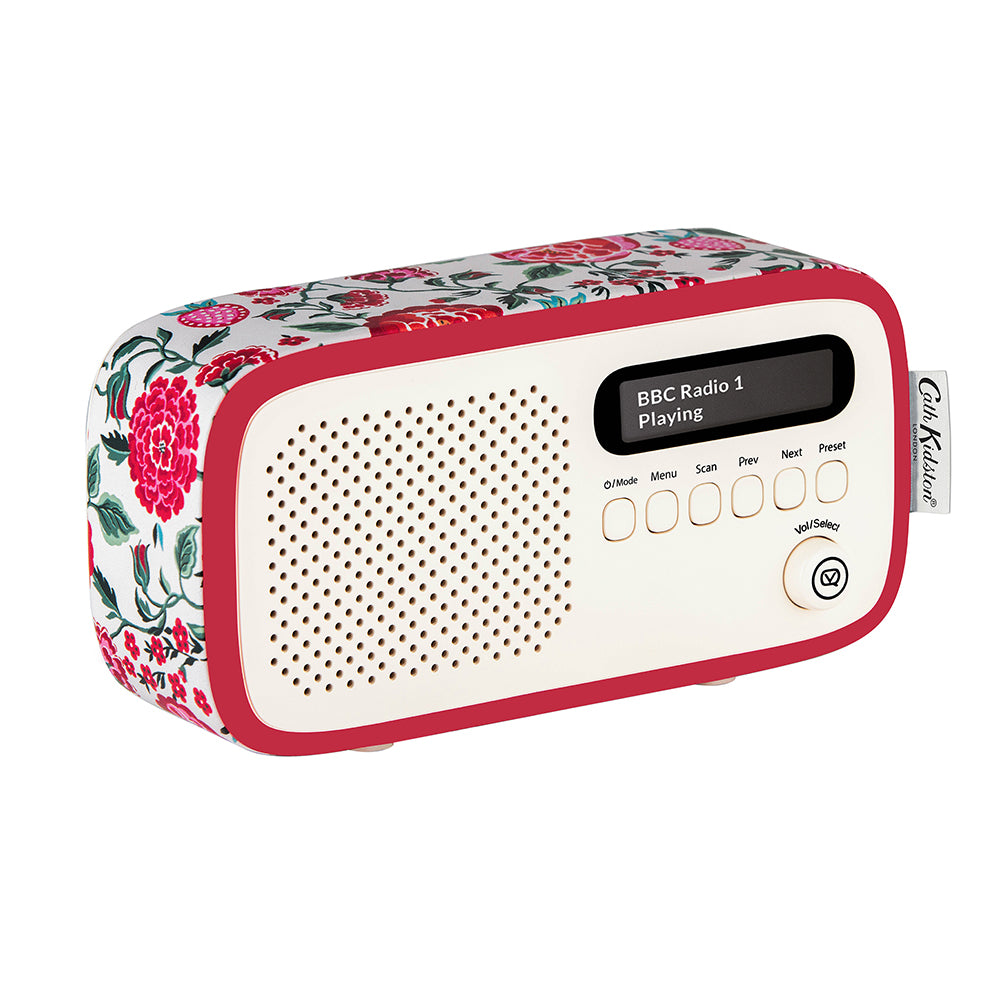 5060706035473 VQ Dexter DAB/FM Radio Cath Kidston Strawberry Garden VQDEXTERCKSG Brambles Cookshop 3