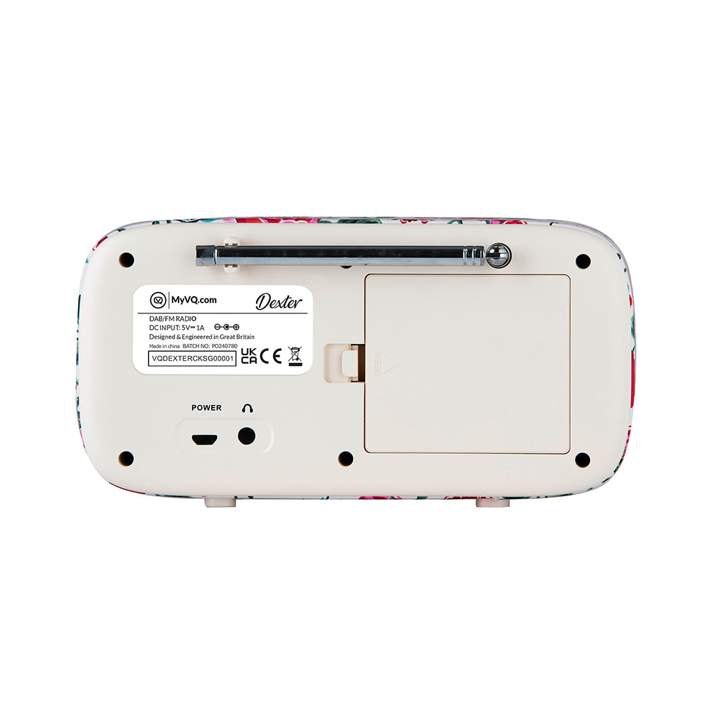 5060706035473 VQ Dexter DAB/FM Radio Cath Kidston Strawberry Garden VQDEXTERCKSG Brambles Cookshop 4