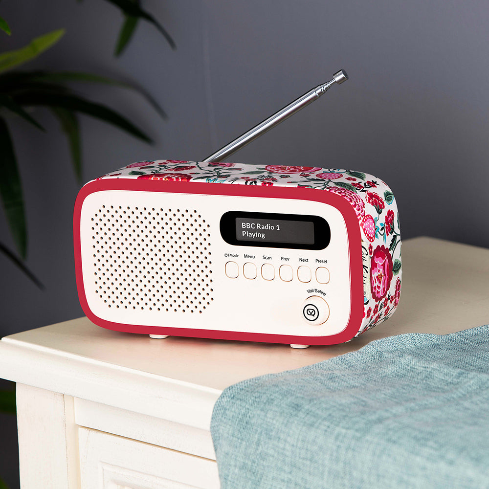 5060706035473 VQ Dexter DAB/FM Radio Cath Kidston Strawberry Garden VQDEXTERCKSG Brambles Cookshop 9