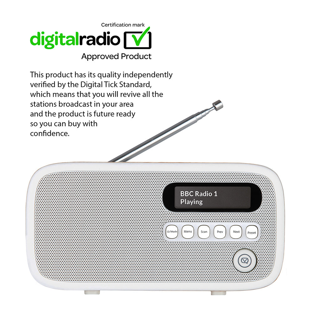 5060706032168 VQ Dexter DAB/FM Radio Oak VQDEXTEROK Brambles Cookshop 7