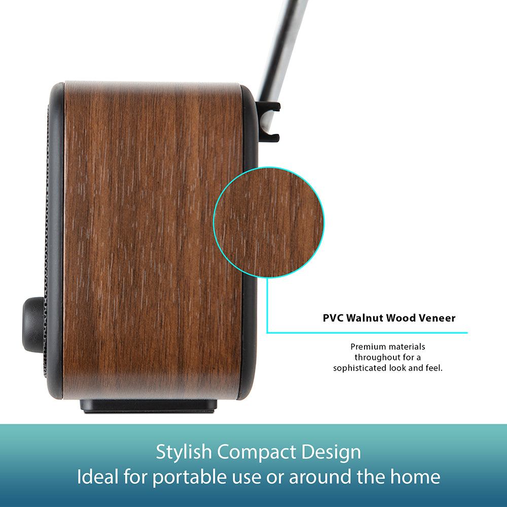5060706032182 VQ Dexter DAB/FM Radio Walnut VQDEXTERWT Brambles Cookshop 7
