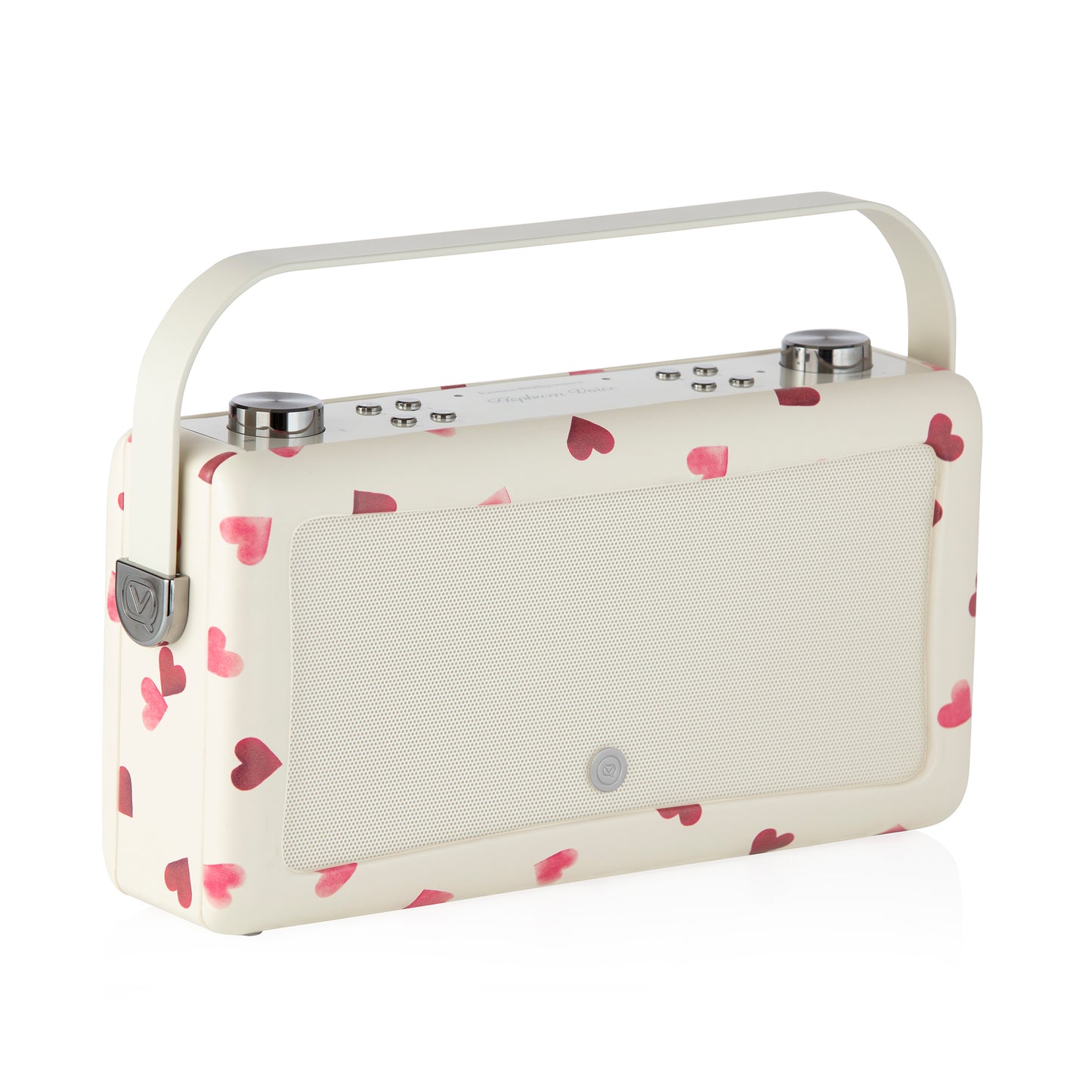 5060706034742 VQ Hepburn Voice Speaker Emma Bridgewater Pink Hearts VQHEPAEBPH Brambles Cookshop 5