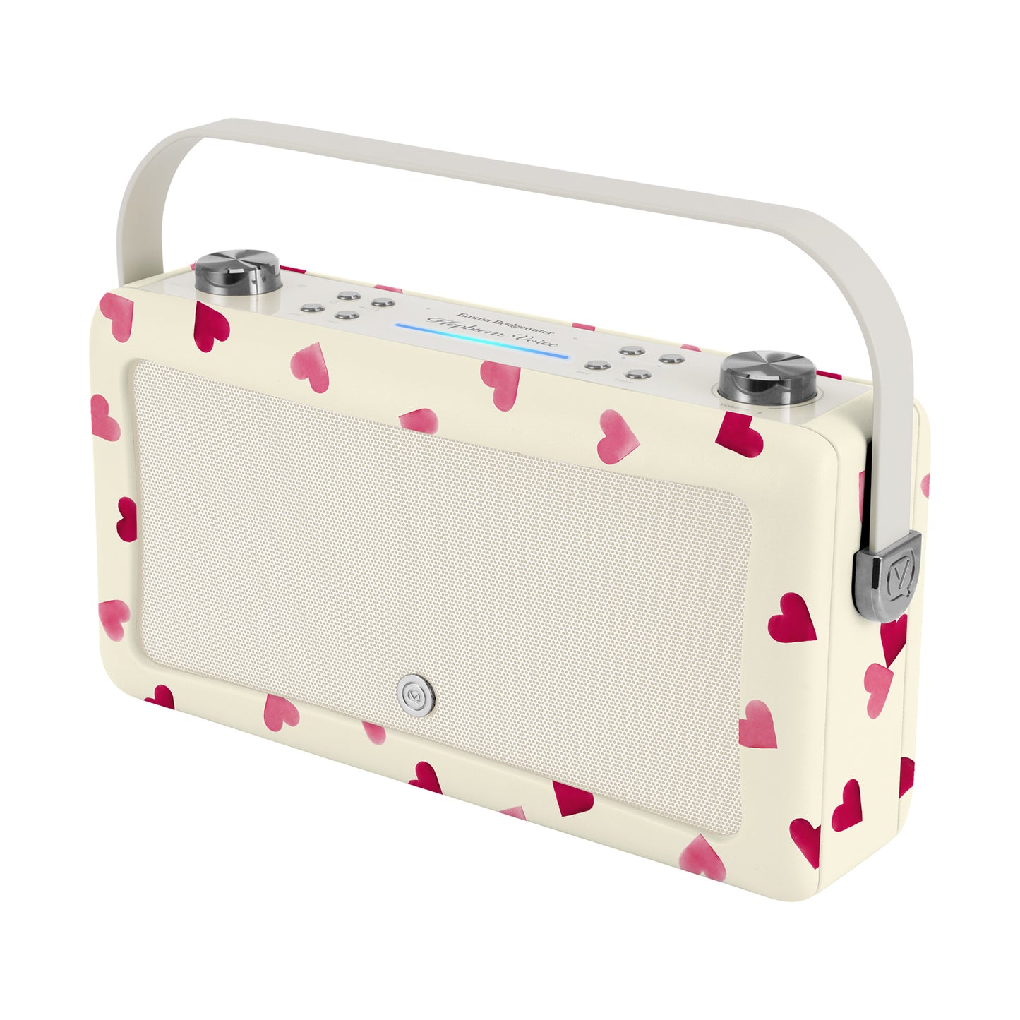 5060706034742 VQ Hepburn Voice Speaker Emma Bridgewater Pink Hearts VQHEPAEBPH Brambles Cookshop 6