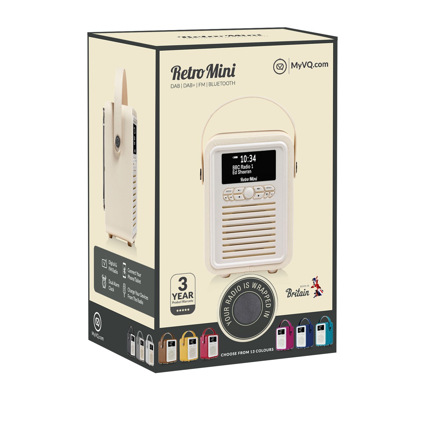 5060169713161 VQ Retro Mini DAB Radio Black VQMINIBK Brambles Cookshop 7