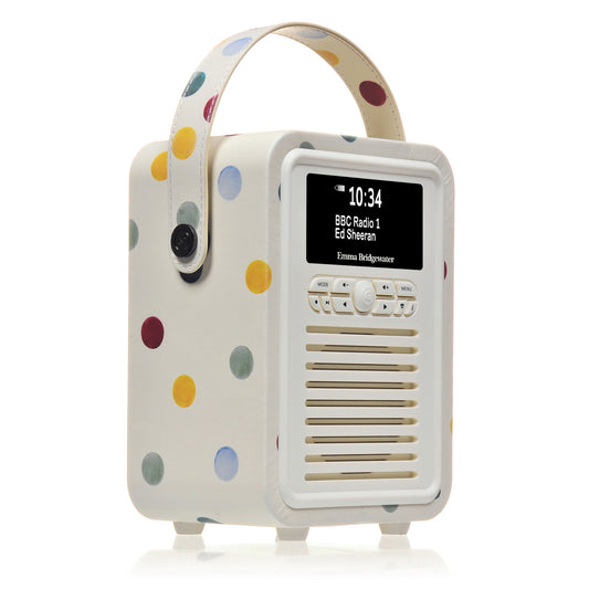 5060169713369 VQ Retro Mini DAB Radio Emma Bridgewater Polka Dot VQMINIEBPD Brambles Cookshop 1