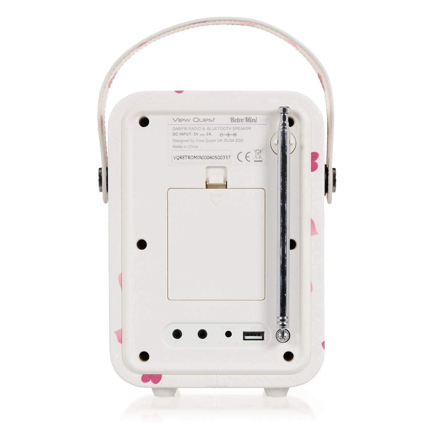 5060169715691 VQ Retro Mini DAB Radio Emma Bridgewater Pink Hearts VQMINIEBPH Brambles Cookshop 5