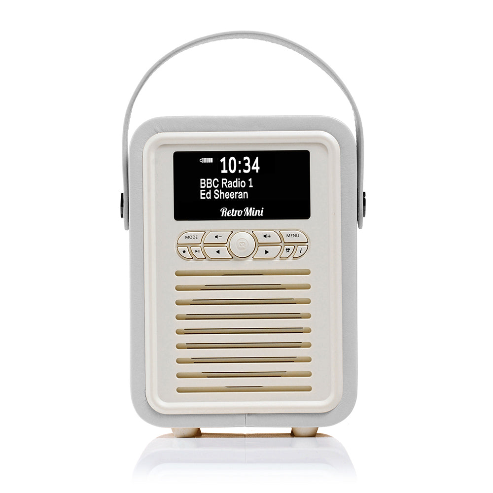 5060470531805 VQ Retro Mini DAB Radio Light Grey VQMINILG Brambles Cookshop 3