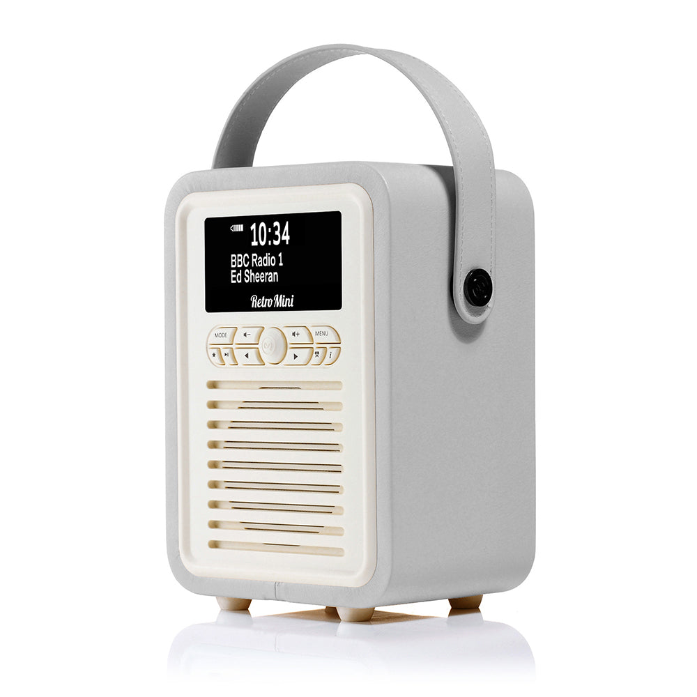 5060470531805 VQ Retro Mini DAB Radio Light Grey VQMINILG Brambles Cookshop 4