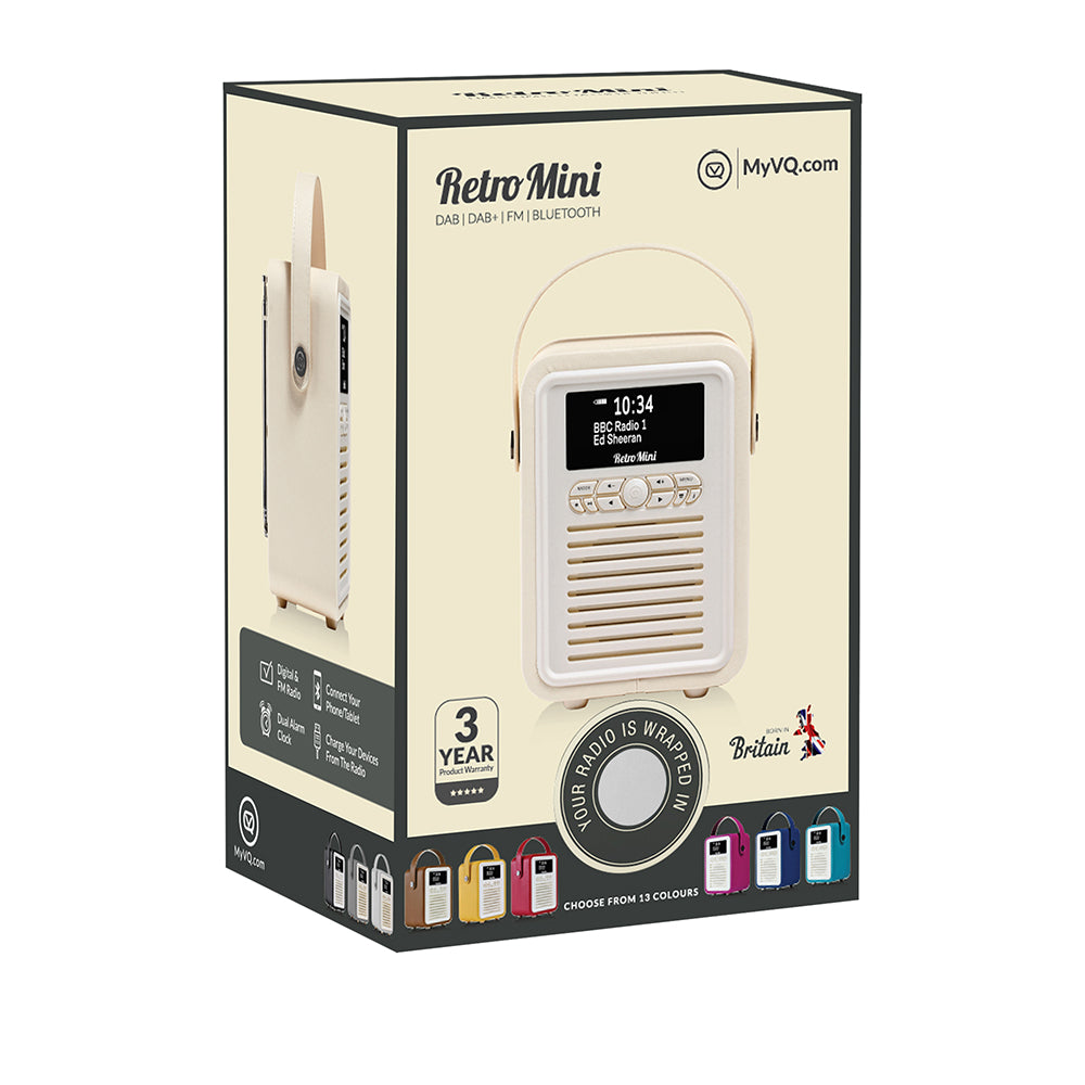 5060470531805 VQ Retro Mini DAB Radio Light Grey VQMINILG Brambles Cookshop 6