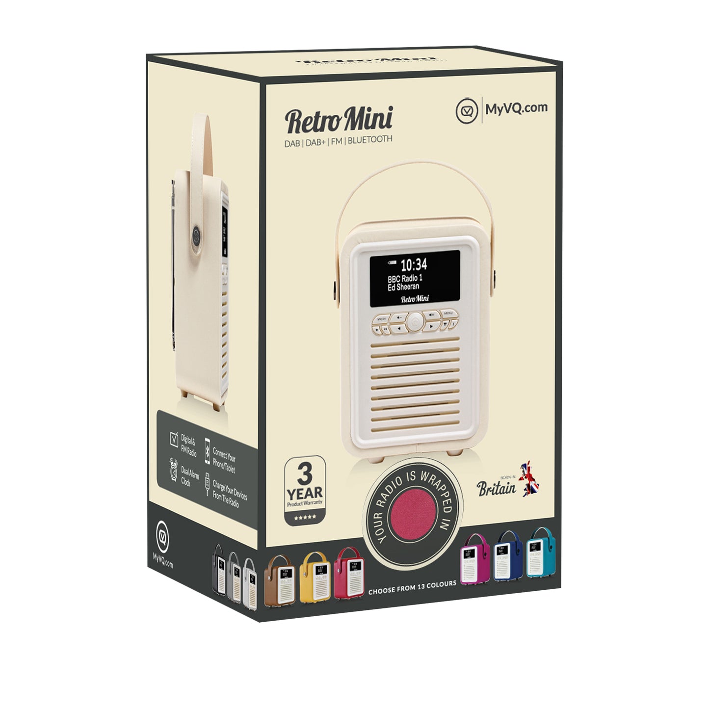 5060169713314 VQ Retro Mini DAB Radio Red VQMINIRD Brambles Cookshop 6
