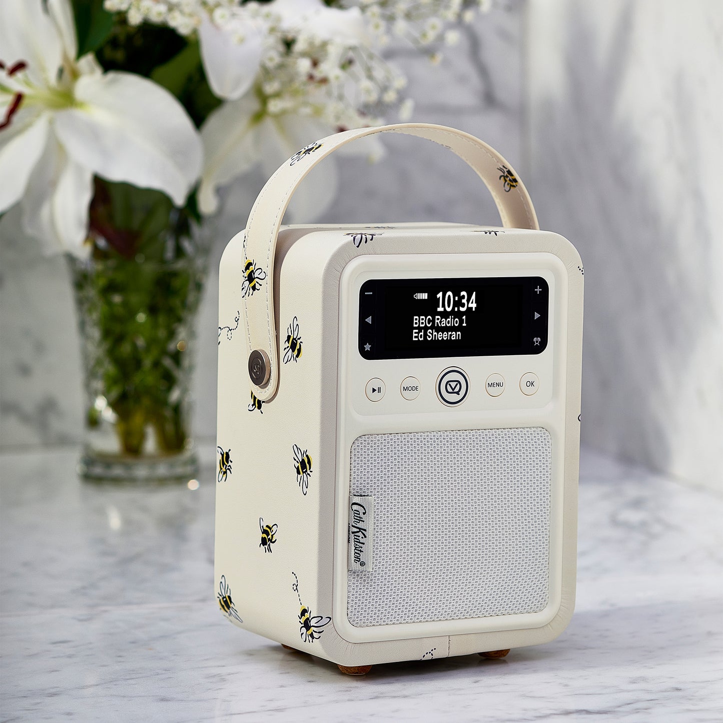 5060706036579 VQ VQ Monty DAB/DAB+ Digital Radio and Bluetooth Speaker Cath Kidston Bees VQMONTYCKBEE Brambles Cookshop 2