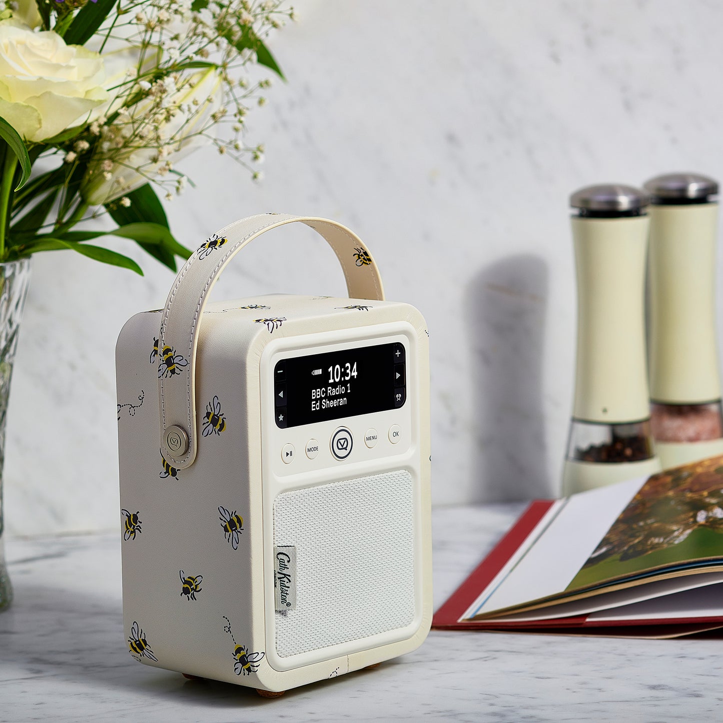 5060706036579 VQ VQ Monty DAB/DAB+ Digital Radio and Bluetooth Speaker Cath Kidston Bees VQMONTYCKBEE Brambles Cookshop 3