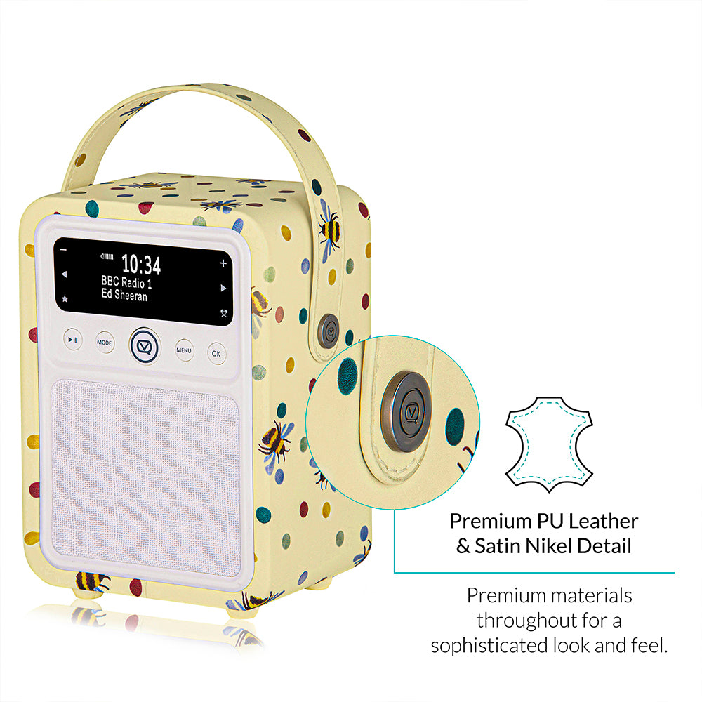 5051876283481 VQ VQ Monty DAB Radio Emma Bridgewater Polka Bee VQMONTYEBPDB Brambles Cookshop 7