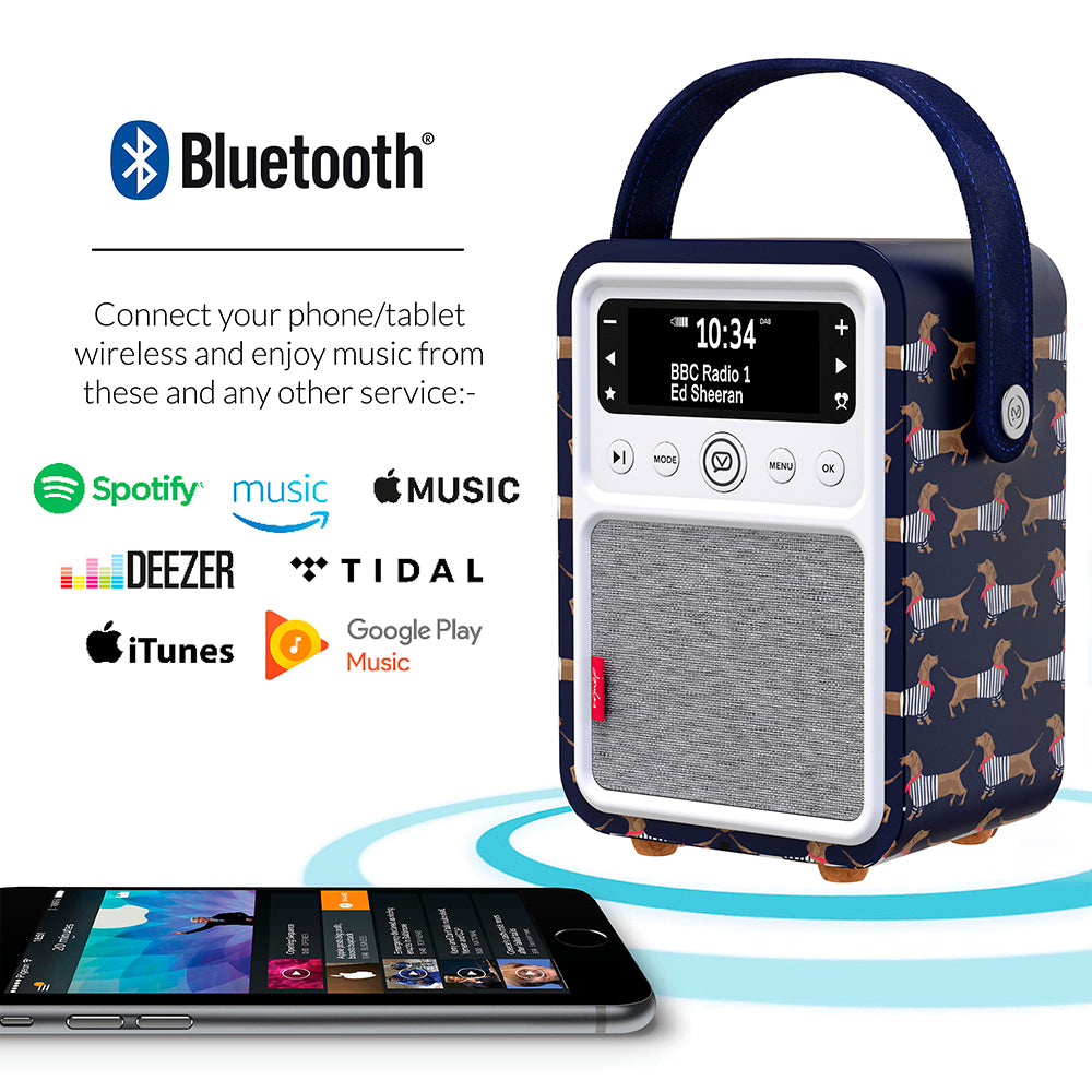 5060706034223 VQ VQ Monty DAB Radio Joules Sausage Dogs VQMONTYJSD Brambles Cookshop 7