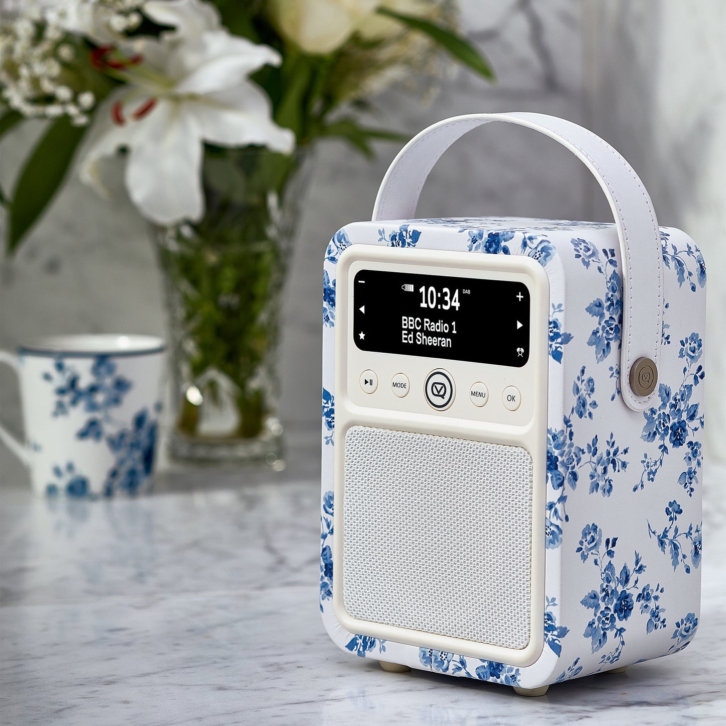 5060706036791 VQ VQ Monty DAB/DAB+ Digital Radio and Bluetooth Speaker Laura Ashley China Rose VQMONTYLACR Brambles Cookshop 2