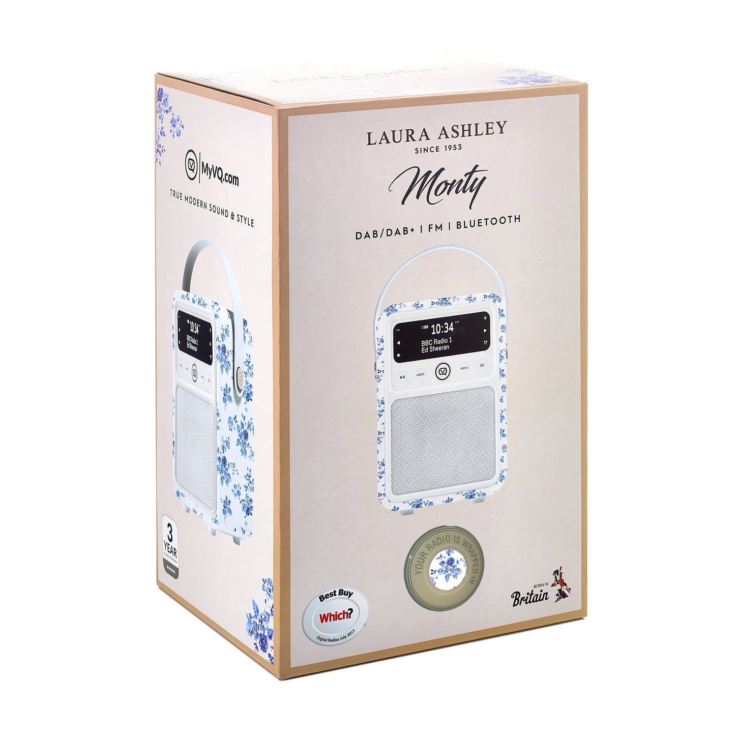 5060706036791 VQ VQ Monty DAB/DAB+ Digital Radio and Bluetooth Speaker Laura Ashley China Rose VQMONTYLACR Brambles Cookshop 7