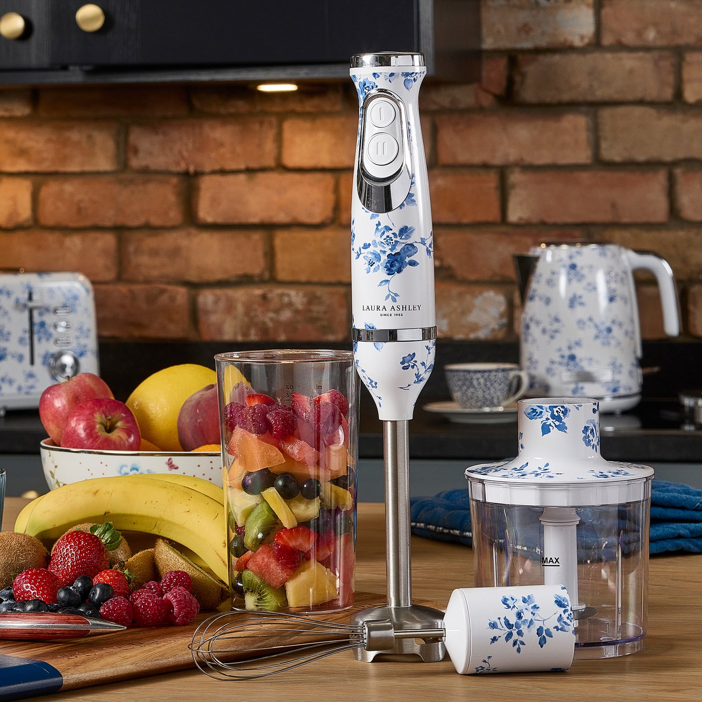5060706036210 VQ Laura Ashley 4 in 1 Hand Blender China Rose VQSBHB219LACR Brambles Cookshop 2