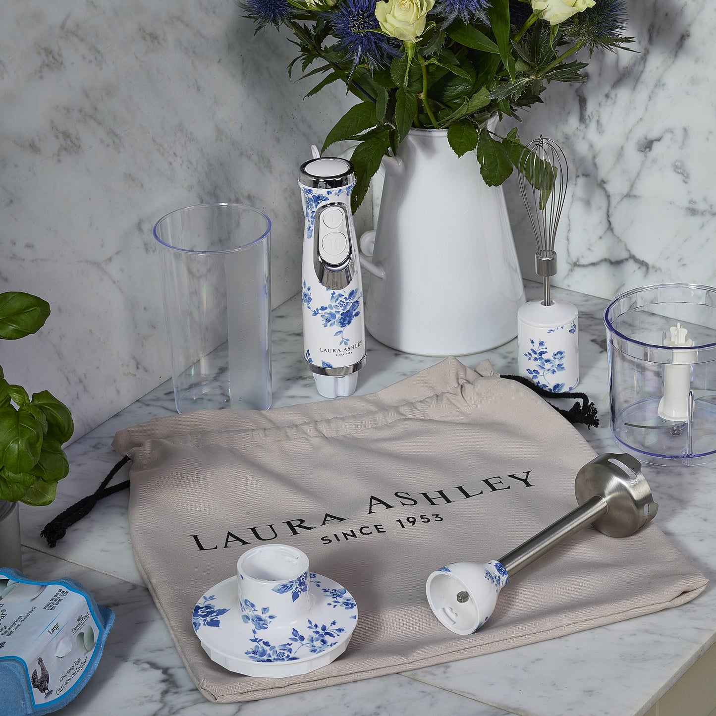 5060706036210 VQ Laura Ashley 4 in 1 Hand Blender China Rose VQSBHB219LACR Brambles Cookshop 5