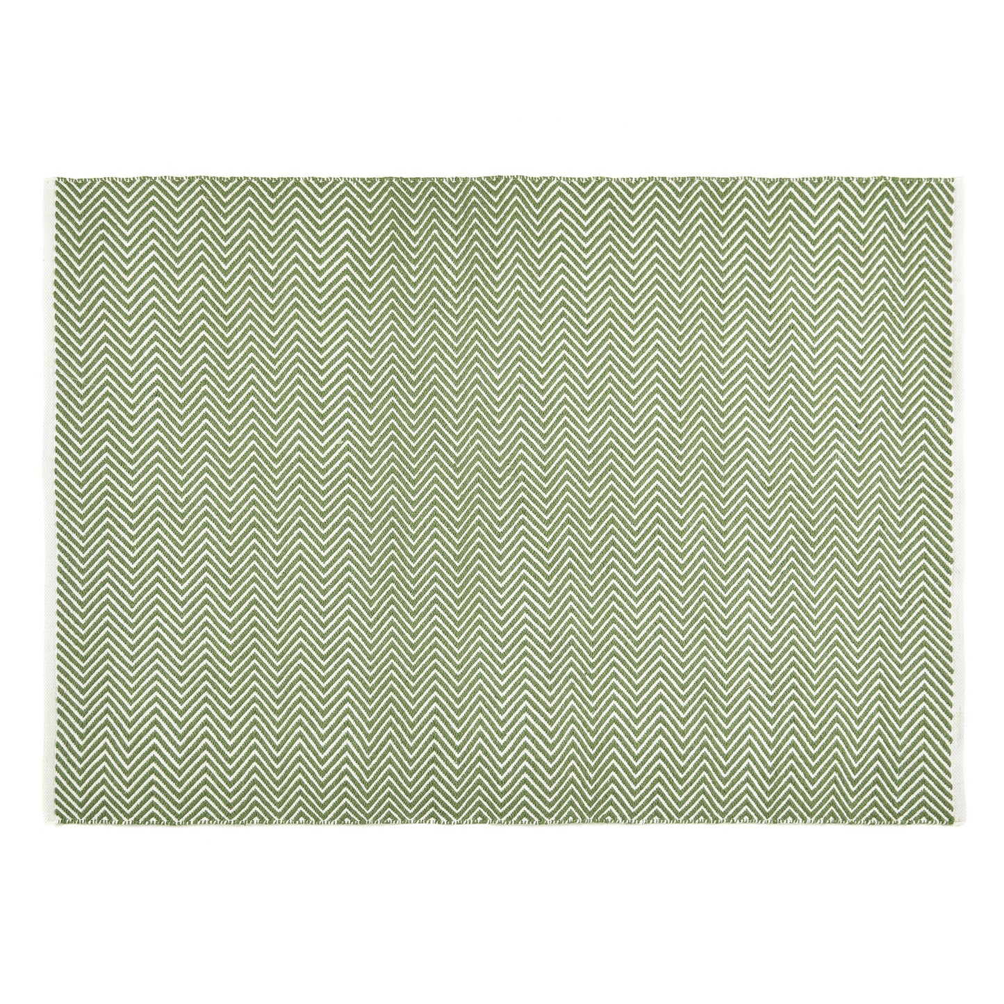 5026134603516 PT603516 Hug Rug Woven Herringbone Rug Dark Green 080X150cm