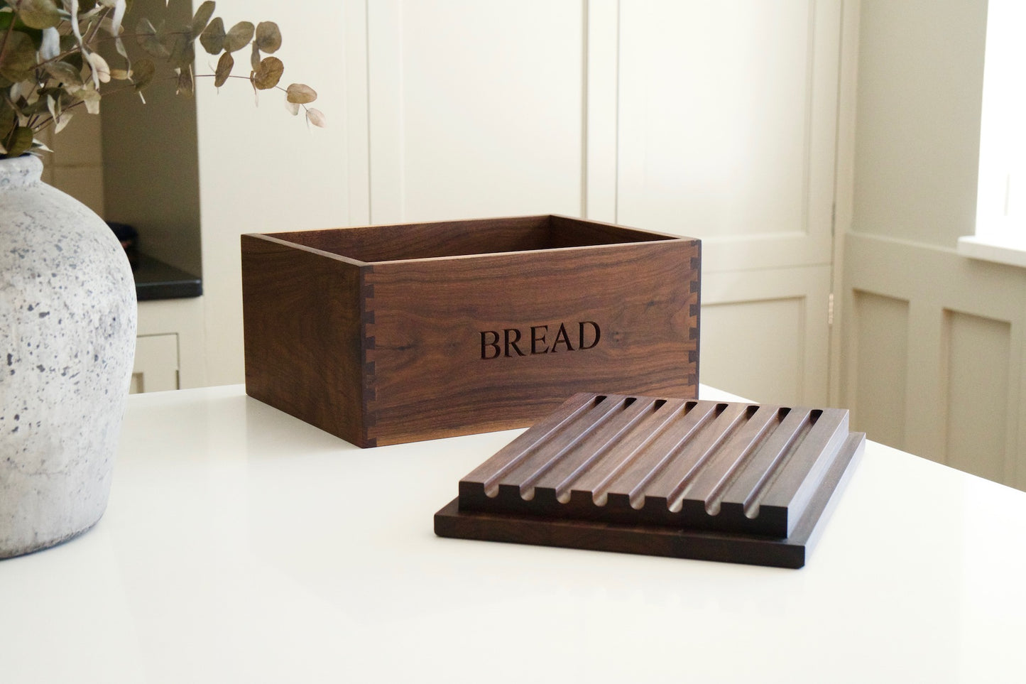 Engraved Wooden Bread Bin with Bread Board by Make Me Something Special