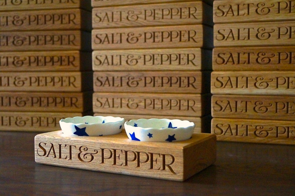 Engraved Salt and Pepper Bowls by Make Me Something Special