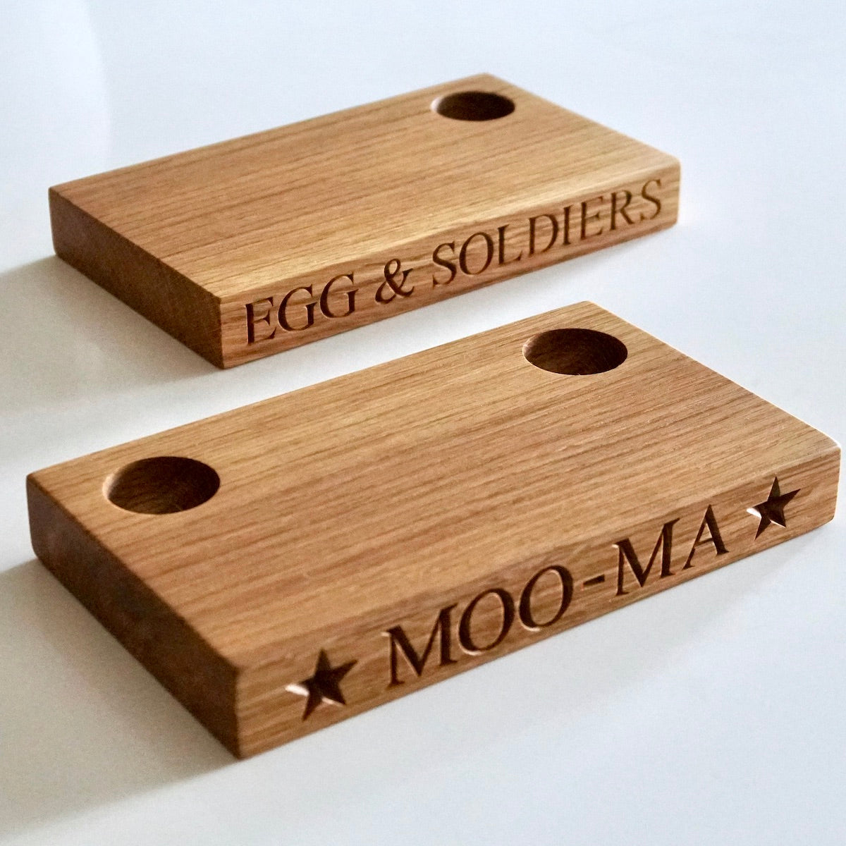Personalised Oak Egg & Soldiers Board by Make Me Something Special (1 Egg)