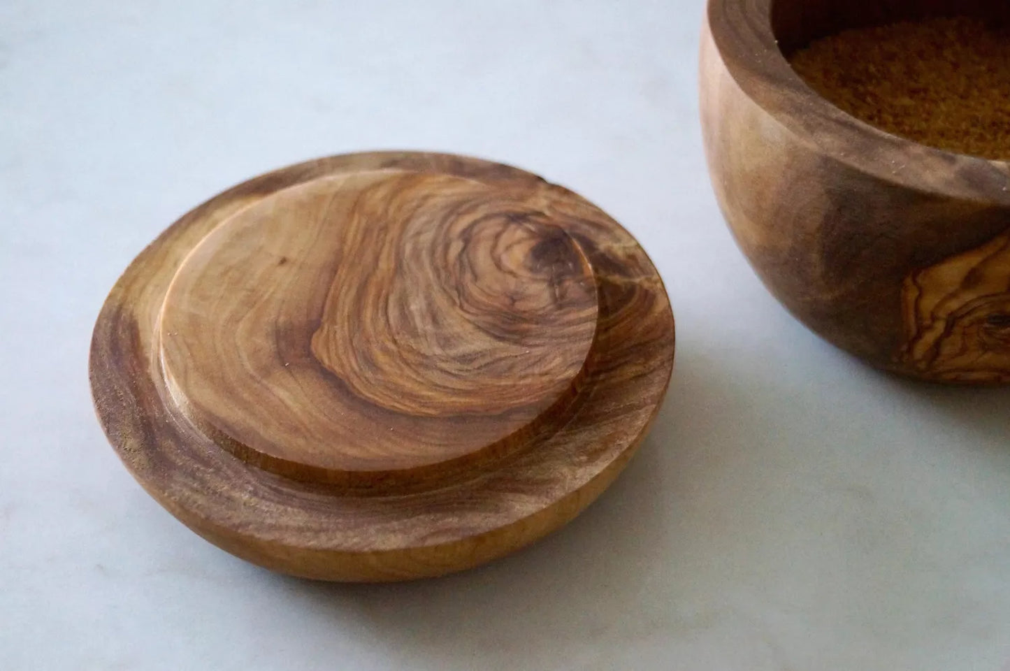 Olive Wood Bowl with Lid by Make Me Something Special