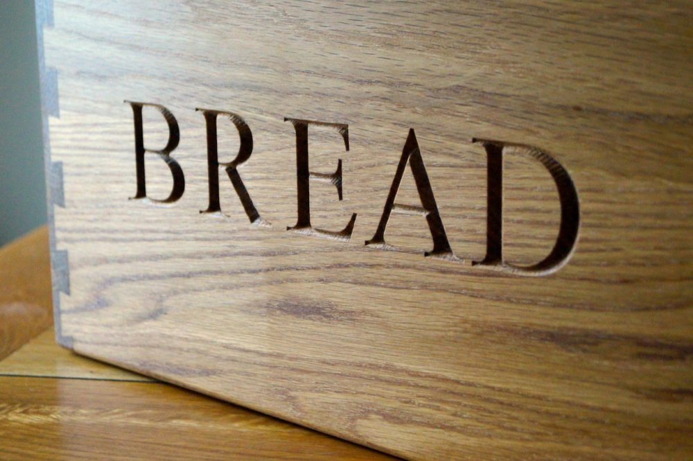 Engraved Wooden Bread Bin by Make Me Something Special